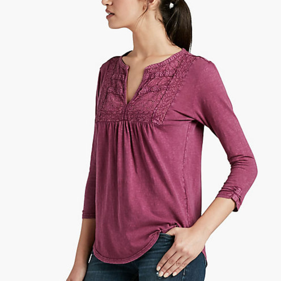 Lucky Brand Tops - Lucky Brand Lace Bib Top Blue